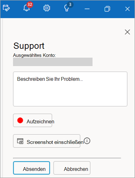 Screenshot des Bereichs 