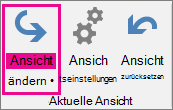 Befehl 'Ansicht ändern' im Menüband
