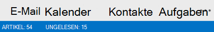Navigationsleiste in Outlook