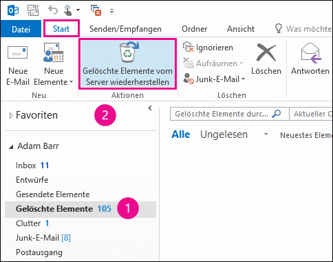 Wählen Sie den Ordner 