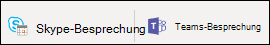 Hinzufügen eines Teams- oder Skype-Besprechungslinks
