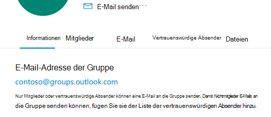 Fügen Sie einer Outlook.com Gruppe vertrauenswürdige Absender hinzu.