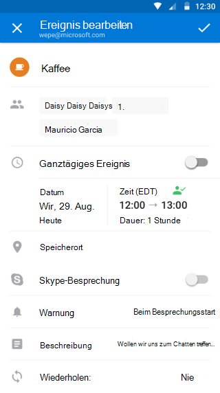 Verwenden des Terminplanungs-Assistenten