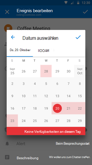 Verwenden des Terminplanungs-Assistenten