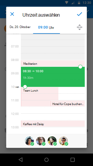 Verwenden des Terminplanungs-Assistenten