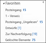 Favoriten oben im Navigationsbereich