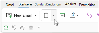 Unterhaltung bereinigen nach unten ausgewählt
