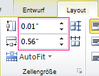 Festlegen der Höhe und Breite einer Tabellenzelle
