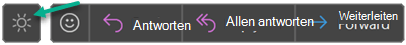 Die Schaltfläche Zum hellen Hintergrund wechseln in Outlook.