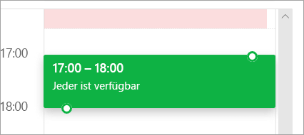 Screenshot des Planungsrasters