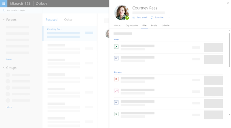 Profilerstellung Karte in Outlook im Web