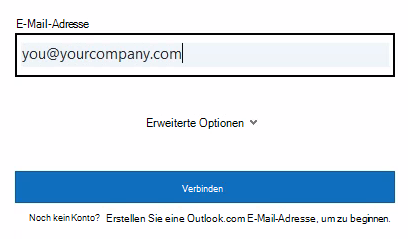 Outlook-Anmeldung
