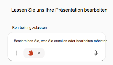 Prompt mit in PPT ausgewähltem BrandKit.