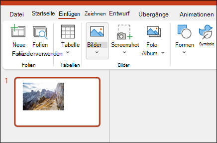 Einfügen von Bildern in PowerPoint