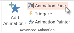 Anzeigen des Animationsbereichs