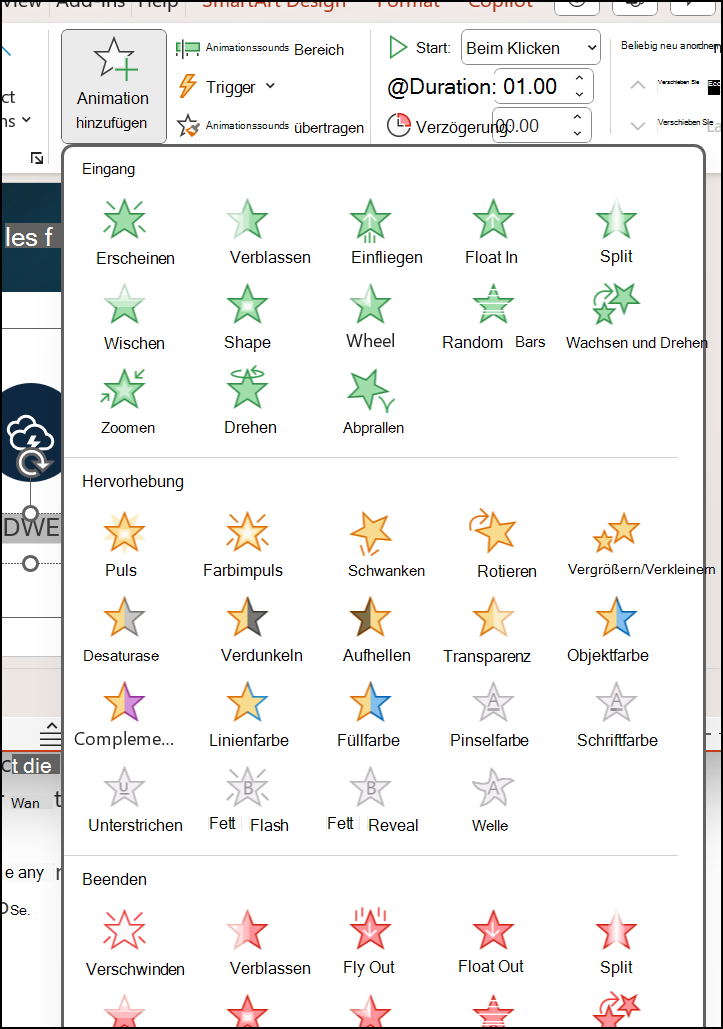 Office 365 PowerPoint – Animation hinzufügen