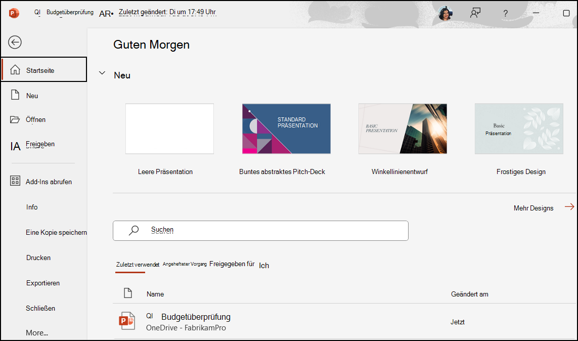 PowerPoint – Neu erstellen