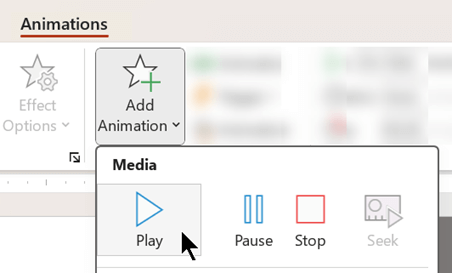 Sie können die Audiowiedergabe nach einer Verzögerung mithilfe von Animationsoptionen starten.