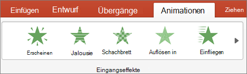 Auswählen einer Animation