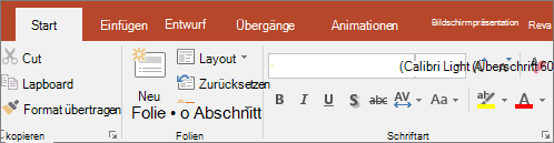 Die Textmarker im Menüband in PowerPoint.