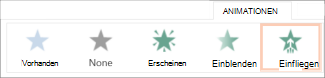Auswählen eines Animationseffekts