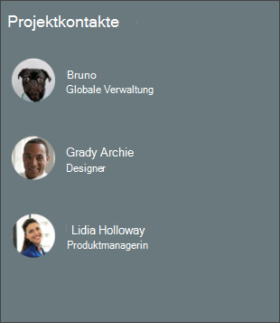 Screenshot des People-Webparts