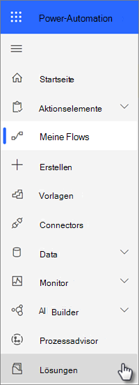 Lösungen zur Navigation in Power Automate