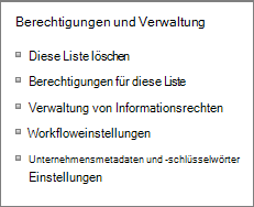 Liste der Links für 