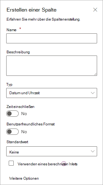 Screenshot des Bereichs 
