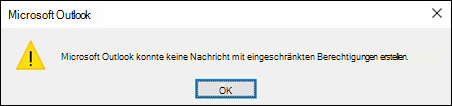 Verschlüsselter E-Mail-Fehler in Outlook