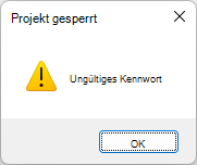 Screenshot des Fehlers 