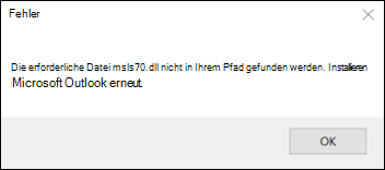 Klassischer Outlook-Startfehler
