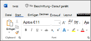 Word in der Titelleiste fehlende status speichern