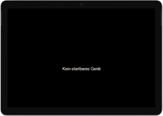 Eine Fehlermeldung mit der Meldung Kein startbares Gerät.