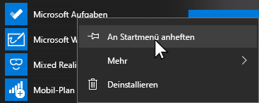 Kontextmenü für 