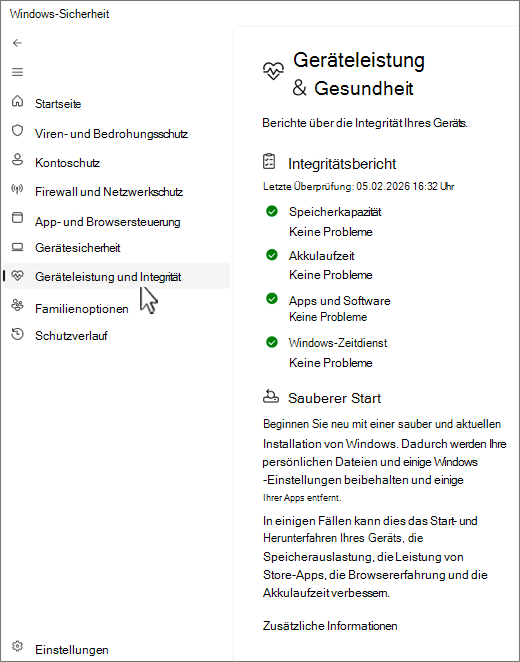 Screenshot der Seite 