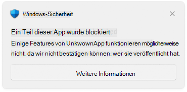 Screenshot des Popupfensters 