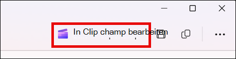 Bildschirm eines gekippten Videos im Snipping Tool mit der Schaltfläche 