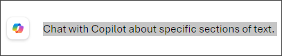 Copilot-Symbol im Chat mit Word
