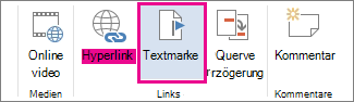 Textmarke einfügen