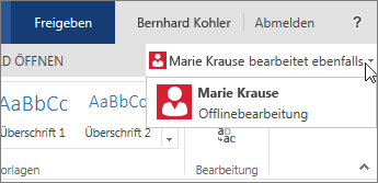 Autoren in Word Online