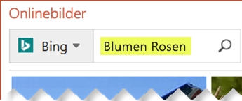 Suchbegriffe zur Beschreibung der ClipArt eingeben, die Sie suchen möchten