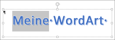 Teilweise markierter WordArt-Text