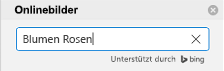 Suchbegriffe zur Beschreibung der ClipArt eingeben, die Sie suchen möchten