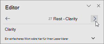 Am oberen Rand des Editor-Fensters können Sie direkt von einem Fehler zum nächsten wechseln.