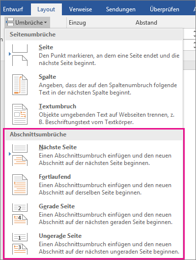 Auf der Registerkarte 