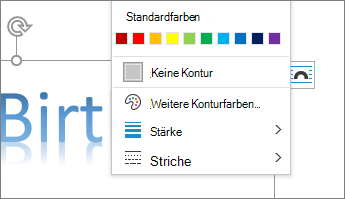 WordArt-Formatvorlage Gliederungsstärken und Bindestriche