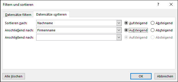 Wählen Sie im Rahmen des Word-Seriendrucks die Option 
