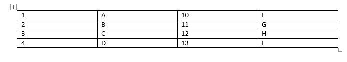 Tabelle in Word