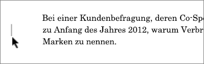 In der Nähe des Rands ist 